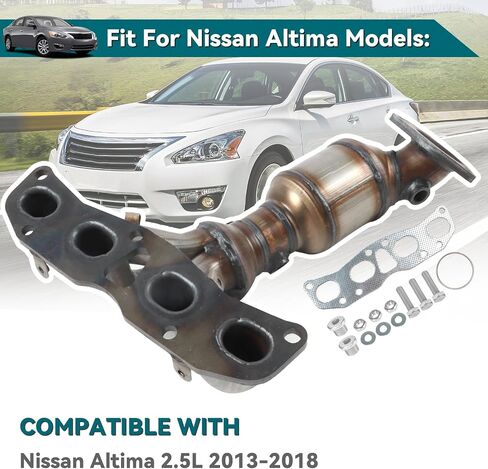 محول الحفاز الأمامي عالي التدفق المتوافق مع 2007 2007 2008 2008 2010 2011 2012 2013 Nissan Altima L4 2.5L Cashaltic Convertor يستبدل 674-933 (EPA Compliant) in Kuwait