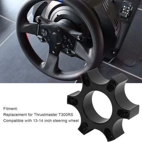 Steering Wheel Adapter Spacer, Steering Wheel Adapter Plate Aluminium Alloy 70mm Spacer for Thrustmaster T300RS with 13 14 Inch Steering Wheel in Saudi Arabia