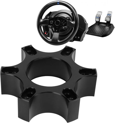 Steering Wheel Adapter Spacer, Steering Wheel Adapter Plate Aluminium Alloy 70mm Spacer for Thrustmaster T300RS with 13 14 Inch Steering Wheel in Saudi Arabia