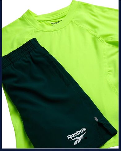 Reebok Toddler Boys Short Set - 2 Piece Summer Outfit with T-Shirt and Shorts - Activewear Clothes for Toddler & Little Boys in Saudi Arabia