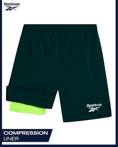 Reebok Toddler Boys Short Set - 2 Piece Summer Outfit with T-Shirt and Shorts - Activewear Clothes for Toddler & Little Boys in Saudi Arabia