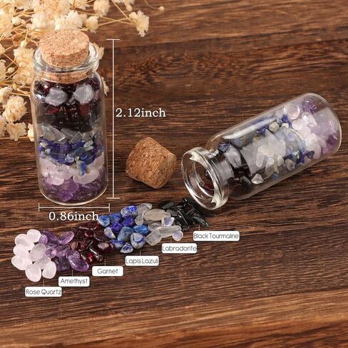 GolbalJew 14 Pcs Crystals and Healing Stones Set for Anxiety, with Bead Bracelet, Tumbled Crystals, Mini Crystals for Spell Jars, Raw Crystals, Natural Crystal Kit Gift for Beginners in Saudi Arabia