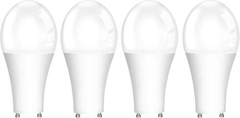 Super Bright GU24 LED Light Bulb 9W, 1100 Lumens 5000K Daylight,Twist and Lock GU24 Pin Base with Two Prongs,Replacement CFL Two Pin Fluorescent Bulbs Non-Dimmable (4-Pack) in Kuwait