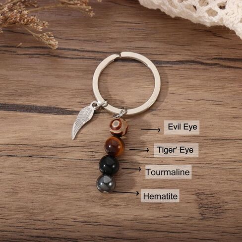 هدايا مفاتيح الحماية الثلاثية ، الشفاء الطبيعي Crystal Evil Eye -eke -keychain هدايا للنساء in Kuwait