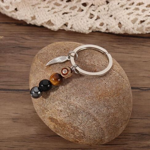 هدايا مفاتيح الحماية الثلاثية ، الشفاء الطبيعي Crystal Evil Eye -eke -keychain هدايا للنساء in Kuwait