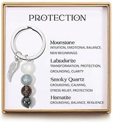 هدايا مفاتيح الحماية الثلاثية ، الشفاء الطبيعي Crystal Evil Eye -eke -keychain هدايا للنساء in Kuwait