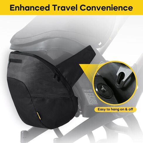 mamatepe Storage Bag Compatible with Doona Infant Car Seat Stroller, All-Day Organizer Diaper Bag with Large Capacity,Wearable Backpack for Baby Travel Essential,Easy Snap-On Storage，Grey in Saudi Arabia