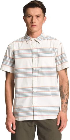 THE NORTH FACE Men's Baytrail Yarn-Dye Shirt, Deep Grass Green Explore Stripe, Large in Saudi Arabia