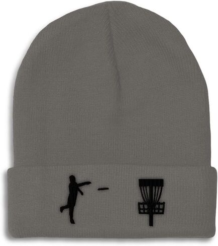 Custom Beanies for Men Disc Golf Sport Embroidery Disc Golf Winter Hats for Women Acrylic Skull Cap 1 Size in Saudi Arabia