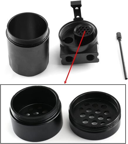 oil catch can kit, universal 300ml aluminum oil collector tank with air filter,hose and other accessories (Black) in Saudi Arabia