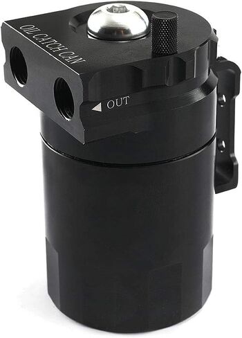 oil catch can kit, universal 300ml aluminum oil collector tank with air filter,hose and other accessories (Black) in Saudi Arabia