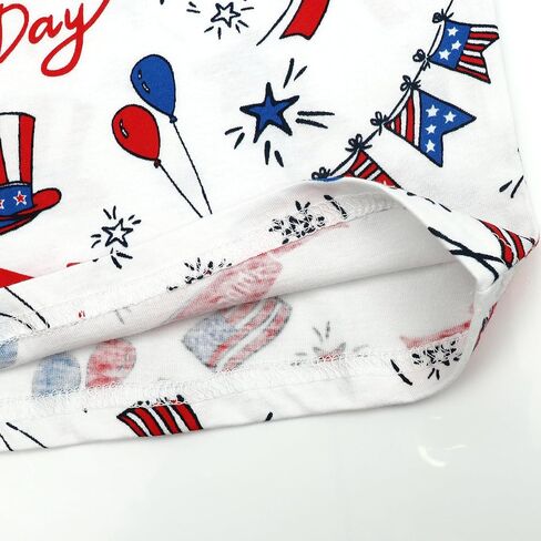 Toddler Boy Girl 4th of July Tank Cotton Kids American Flag Shirts Patriotic Outfit Independence Day Tees Top in Kuwait