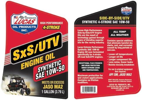 Lucas Oil 11201 Synthetic SAE 0W-40 SXS Engine Oil - 1 Gallon in Saudi Arabia