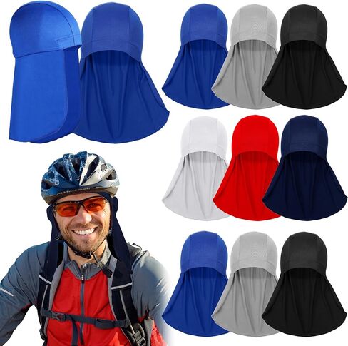 Syhood 9 Pcs Helmet Liner with Neck Mask UV Protection Cooling Hard Hat Liner Bulk Skull Cap Shield for Men Women Outdoor in Saudi Arabia