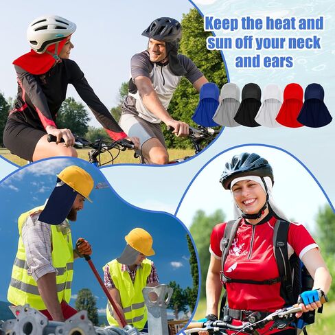 Syhood 9 Pcs Helmet Liner with Neck Mask UV Protection Cooling Hard Hat Liner Bulk Skull Cap Shield for Men Women Outdoor in Saudi Arabia
