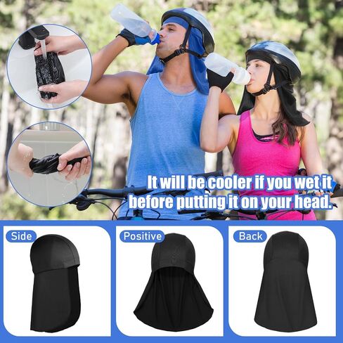 Syhood 9 Pcs Helmet Liner with Neck Mask UV Protection Cooling Hard Hat Liner Bulk Skull Cap Shield for Men Women Outdoor in Saudi Arabia