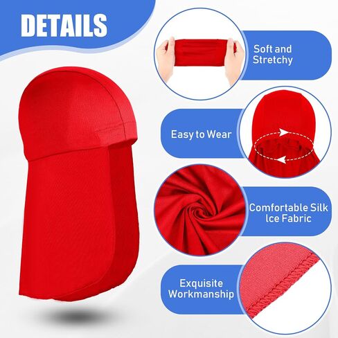 Syhood 9 Pcs Helmet Liner with Neck Mask UV Protection Cooling Hard Hat Liner Bulk Skull Cap Shield for Men Women Outdoor in Saudi Arabia