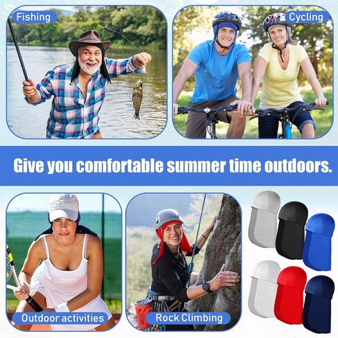 Syhood 9 Pcs Helmet Liner with Neck Mask UV Protection Cooling Hard Hat Liner Bulk Skull Cap Shield for Men Women Outdoor in Saudi Arabia