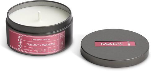 MARIL Collection Scented Travel 4 Ounce Wax and Tin Lidded Vessel Candle, Tobacco + Saffron in Saudi Arabia
