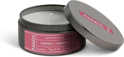 MARIL Collection Scented Travel 4 Ounce Wax and Tin Lidded Vessel Candle, Tobacco + Saffron in Saudi Arabia