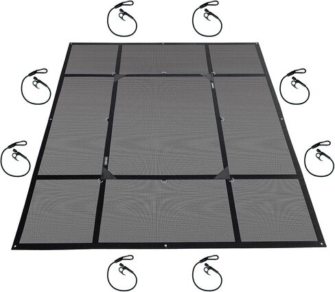 غطاء سرير شاحنة SPIDER Pickup (عرض 7'8 بوصة × طول 8'8 بوصة) - غطاء شبكي للشحن مقاوم للماء وصلب أسود شديد التحمل - أربطة ربط قابلة للفصل وضبط سريع - يناسب السرير القياسي (6'6 بوصات) والمقطورات in Kuwait