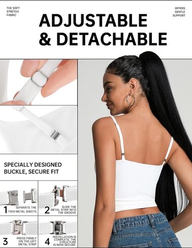 Women's Scoop Neck Tank Top Adjustable Spaghetti Strap Camisole Sleeveless Going Out y2k Tops Slim Fit Cami Tank in Saudi Arabia