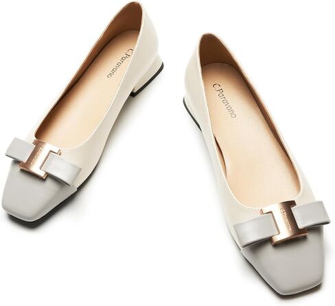 C.Paravano Women's Ballet Flats Shoes Square Flats مع Bowknot لحفلة مكتب العمل غير الرسمي ، للنساء الأنيق ، أحذية العمل المكتبية ، ملابس زفاف ، ربيع أنيمي الأحذية in Saudi Arabia
