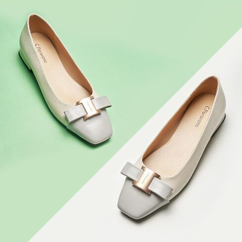C.Paravano Women's Ballet Flats Shoes Square Flats مع Bowknot لحفلة مكتب العمل غير الرسمي ، للنساء الأنيق ، أحذية العمل المكتبية ، ملابس زفاف ، ربيع أنيمي الأحذية in Saudi Arabia