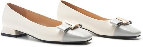 C.Paravano Women's Ballet Flats Shoes Square Flats مع Bowknot لحفلة مكتب العمل غير الرسمي ، للنساء الأنيق ، أحذية العمل المكتبية ، ملابس زفاف ، ربيع أنيمي الأحذية in Saudi Arabia