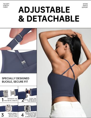 Women's Scoop Neck Tank Top Adjustable Spaghetti Strap Camisole Sleeveless Going Out y2k Tops Slim Fit Cami Tank in Saudi Arabia