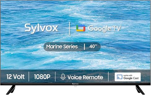 SYLVOX 12 Volt TV, 22" Smart TV with DVD Player Built in, 1080P Android TV with Google Play, ATSC NTSC WiFi Bluetooth HDMI USB, AC/DC Powered, 12V TV for RV Camper Boat Coastal Home (Marine Series) in Saudi Arabia
