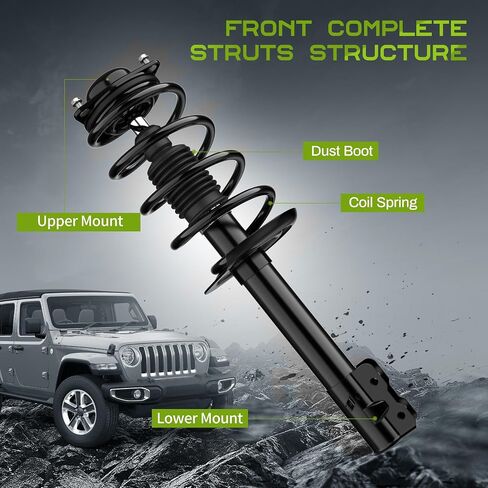 AUTOSAVER88 Front Complete Struts Shocks and Coil Spring Assembly Compatible with 2007-2012 Dodge Caliber, 2007-2016 Compass, 2007-2016 Patriot in Saudi Arabia