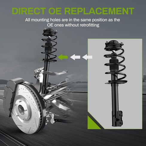AUTOSAVER88 Front Complete Struts Shocks and Coil Spring Assembly Compatible with 2007-2012 Dodge Caliber, 2007-2016 Compass, 2007-2016 Patriot in Saudi Arabia