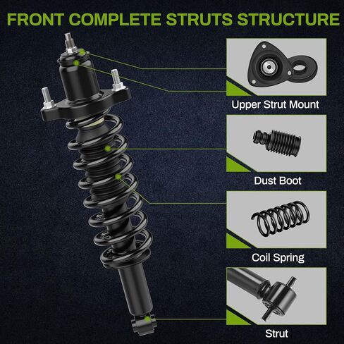 AUTOSAVER88 Front Complete Struts Shocks and Coil Spring Assembly Compatible with 2007-2012 Dodge Caliber, 2007-2016 Compass, 2007-2016 Patriot in Saudi Arabia
