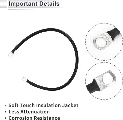 1 كمبيوتر كابل عالمي للبطارية العاكس 3/8 "Lug 5/16" Lug 7ft Battery Cable 5 AWG Gauge Red Tounded Copper in Kuwait