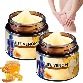 2PCS Bee Venom Cream Bee Venom Skin Treatment Cream Bee Venom Cream for Arthritis Bee Venom Joint Therapy Pain Relief Gel for Back, Neck, Hands, Knee