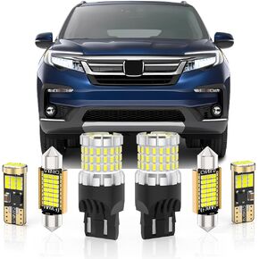 BMT xms LED Interior Light Kit Replacement for HONDA Pilot 2016-2022, 6000K White Car Lights Interior, 19 Pieces