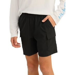 HUK Boys' Creekbed, Performance Fishing Cargo Shorts for Kids