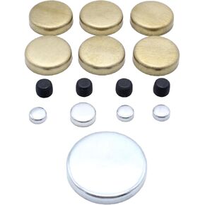15 PCS/Set Freeze Frost Plug Kit Brass Expansion Plug Kit MPE-108BR Compatible with Small Block Ford Windsor Engines 260 289 302 351 1962-2001