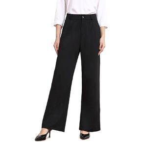 Dress Pants Women Wide Leg Work Business Office High Waisted Zipper Casual Slacks Trousers with Pockets 29"