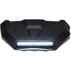 A & UTV PRO Kit Hood Scoop with LED Spotlight for 2016-2018 Polaris General 1000 Accessories Front Hood Cover with Lamp for Polaris General 4 1000 EPS