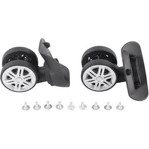 Suitcase Wheels Replacement, Double Row Universal Outdoor Swivel Caster Silent Luggage Wheels Replacement Multifunctional for Luggage Suitcase Trolley