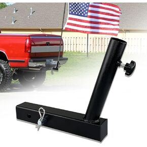 Hitch Flag Pole Holder – Heavy-Duty Truck Flag Pole Mount Kit for 2-Inch Receivers, Adjustable Car Flag Pole for Jeep, SUV, RV, Pickup, Trailer – Rust-Resistant, Stable & Easy to Install