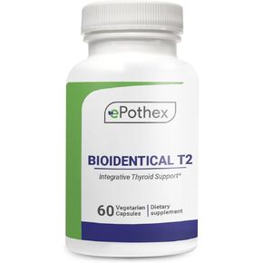 Bioidentical T2 - Integrative Thyroid Support - Promotes Metabolism & Energy - Non-GMO, Clean Formula - 60 Capsules (2 mo Supply)