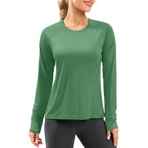 Women's UPF 50+ Sun Shirts Long Sleeve UV Protection Rash Guard Lightweight Quick Dry Workout Hiking Tops for Women