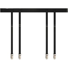 Plus Size Garter Belt, Garter Belts for Women, Plus Size Adjustable Thigh High Elastic Suspender Leg Belt, Black Sexy Lingerie Set with Metal Clips for Women Brides Thigh High Stockings