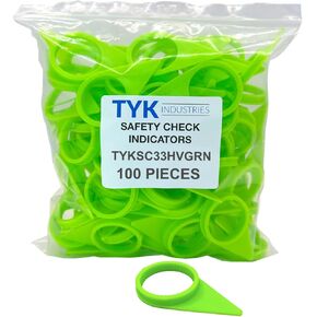 33mm High Visibility Green Loose Wheel Lug Nut Safety Check Indicators 100 Pack - Commercial Truck Wheel Nut Pre-Trip Safety Inspection Tool