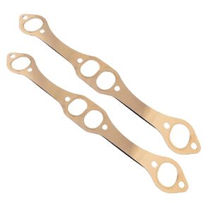 2PCS for sbc Header gaskets Compatible with Chevy SB 327 305 350 383 Header Collector Gasket,SB Block Hugger Headers Gaskets