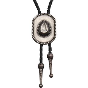 TIE BOLO خمر للرجال نساء غرب رعاة البقر الجلود الجلود الرقبة يدويا بوليوتي رعاة البقر بولا ربطة عنق