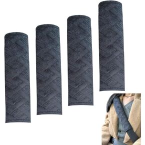 4 حزمة حزام حزام حزام مقعد ناعم حزام مقعد حزام المقعد (10.3 '' x 2.3 ') مع حزام الكتف الفخم فيلكرو مناسب لجميع السيارات وحقائب الظهر. (الأسود)